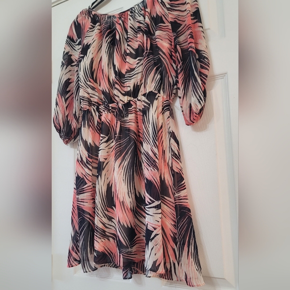 Fall Flowy Dress Colorful Pink - Picture 4 of 8